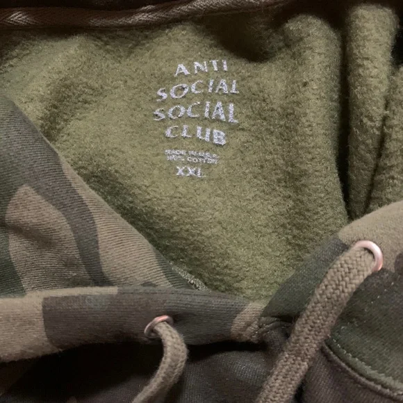 Anti Social Social Club Camouflage Hoodie - Picture 4 of 5